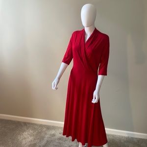 Talbots Red Pullover Dress